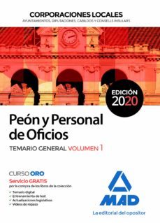 peon y personal de oficios de corporaciones locales. temario general (vol. 1)-9788414236659