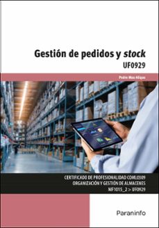 (uf0929) gestion de pedidos y stock-pedro mas alique-9788428358859
