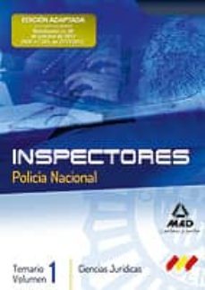 inspectores del cuerpo nacional de policia. temario volumen i. ci encias juridicas-9788467688559