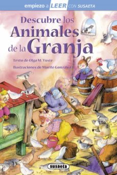 descubre los animales de la granja empiezo a leer 6-7 años letra ligada-olga martinez yuste-9788467729559