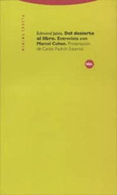del desierto al libro; entrevistas con marcel cohen-9788481644159
