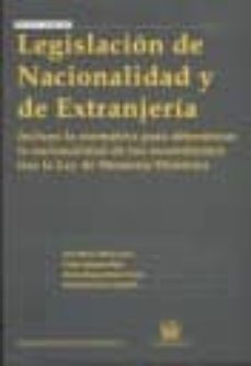 legislacion de nacionalidad y de extranjeria-9788498763959