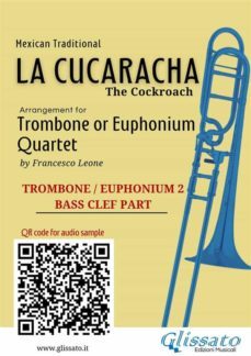 trombone/euphonium 2 part of "la cucaracha" for quartet (ebook)-9791221388459