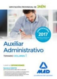 auxiliar administrativo de la diputacion provincial de jaen: temario (vol. 1)-9788414210369