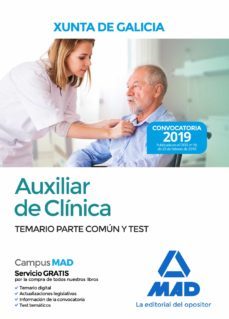 auxiliar de clinica de la xunta de galicia. temario parte comun y test-9788414226469