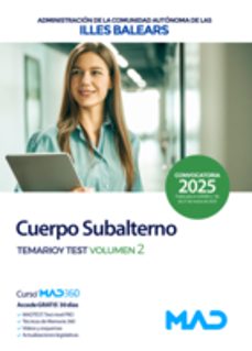 cuerpo subalterno de la administracion general de la comunidad autonoma de las illes balears: test-9788414295069