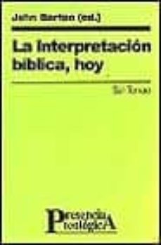 la interpretacion biblica, hoy-john barton-9788429314069