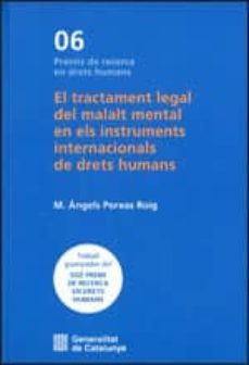 el tractament legal del malalt mental en els instruments internacionals de drets humans-9788439393269