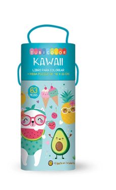 tubicolor kawaii (libro para colorear + mega puzzle)-9789878205069