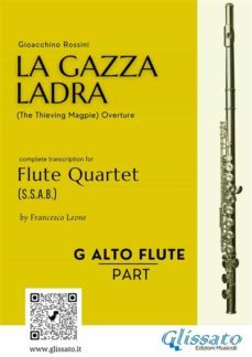 g alto flute part of "la gazza ladra" overture for flute quartet (ebook)-9791220891769