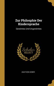 zur philosphie der kindersprache-9780274306879
