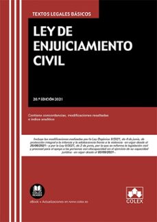 ley de enjuiciamiento civil. textos legales basicos (20ª ed.)-9788413592879