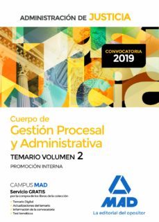 cuerpo de gestion procesal y administrativa de la administracion de justicia (promocion interna): temario (vol. 2)-9788414225479
