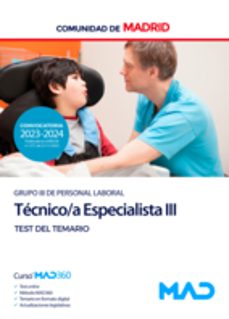 tecnico especialista iii (grupo iii). test del temario-9788414277379