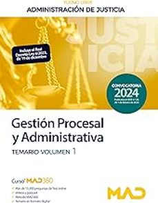cuerpo de gestión procesal y administrativa (turno libre temario volumen 1-9788414279779