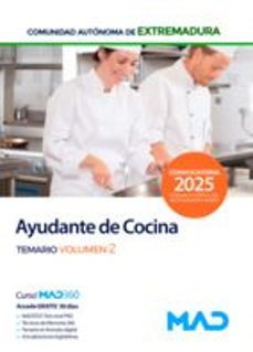 ayudante de cocina (personal laboral grupo v) de la comunidad aut onoma de extremadura. temario volumen 2-9788414292679
