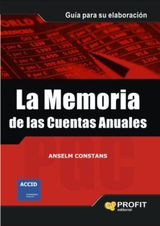 memoria de las cuentas anuales,-anselm constans-9788496998179