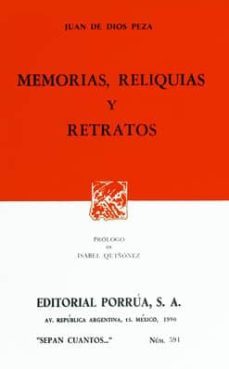memorias, reliquias y retratos-j. de dios peza-9789684524279