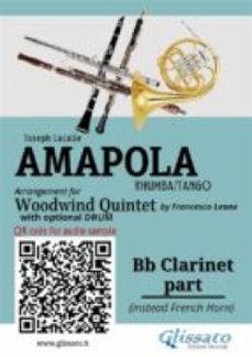 bb clarinet (instead french horn) part of "amapola" for woodwind quintet (ebook)-9791221387179