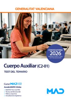 cuerpo auxiliar (c2-01). generalitat valenciana. test del temario-9791370288679