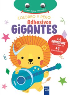 coloreo y pego adhesivos gigantes: leon-9788408266389