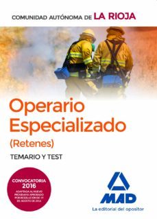 operarios especializados (retenes) de la administracion general de la comundiad de la rioja: temario y test-9788414200889