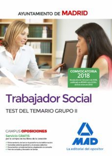 trabajador social del ayuntamiento de madrid. test del temario grupo ii-9788414213889