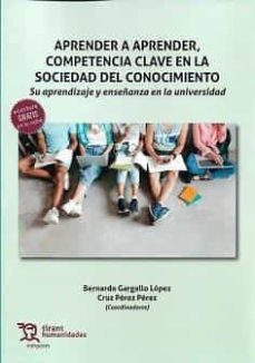 aprender a aprender, competencia clave en la sociedad del conocimiento-9788418656989