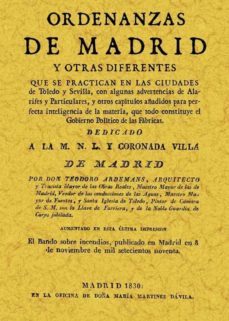 ordenanzas de madrid (ed. facsimil)-teodoro ardemans-9788497611589