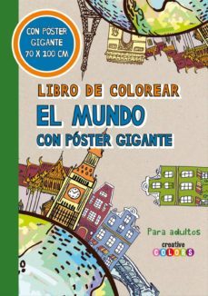 libro de colorear el mundo con póster gigante-9789461886989