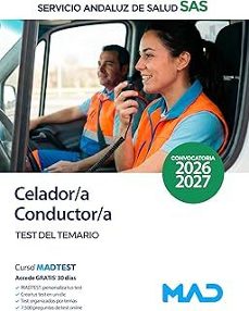 celador / a - conductor / a del servicio andaluz de salud (sas) test del temario.-9791370283889