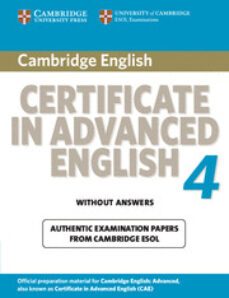 cambridge certificate in advanced 4 for updated exam: student s b ook without answers-9780521156899