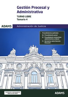 gestion procesal y administrativa. turno libre. temario 4-9788411167499