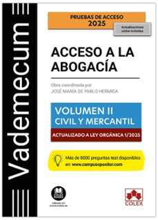 vademecum acceso a la abogacia. volumen ii. parte especifica civi l-mercantil (5ª edicion)-jose maria de pablo hermida-9788411948999