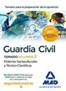 guardia civil temario para la preparación de oposición. materias socioculturales-9788414200599