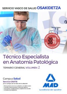 tecnico especialista en anatomia patologica del servicio vasco de salud-osakidet-9788414216699