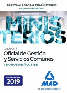 oficial de gestión y servicios comunes del parque móvil del estado. temario específico y test-9788414225899