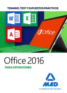 office 2016 para oposiciones: temario, test y supuestos practicos-9788414238899