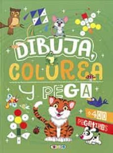 dibuja, colorea y pega (portada verde)-9788418755699