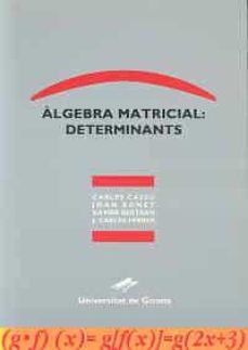 algebra matricial: determinants-carles cassu-9788488762399