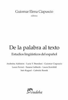 de la palabra al texto (ebook)-guiomar elena ciapuscio-9789502346199