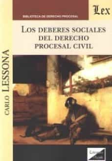 los deberes sociales del derecho procesal civil-carlo lessona-9789563922899