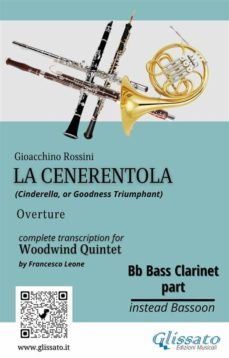 bb bass clarinet (instead bassoon) part of "la cenerentola" for woodwind quintet (ebook)-9791220859899
