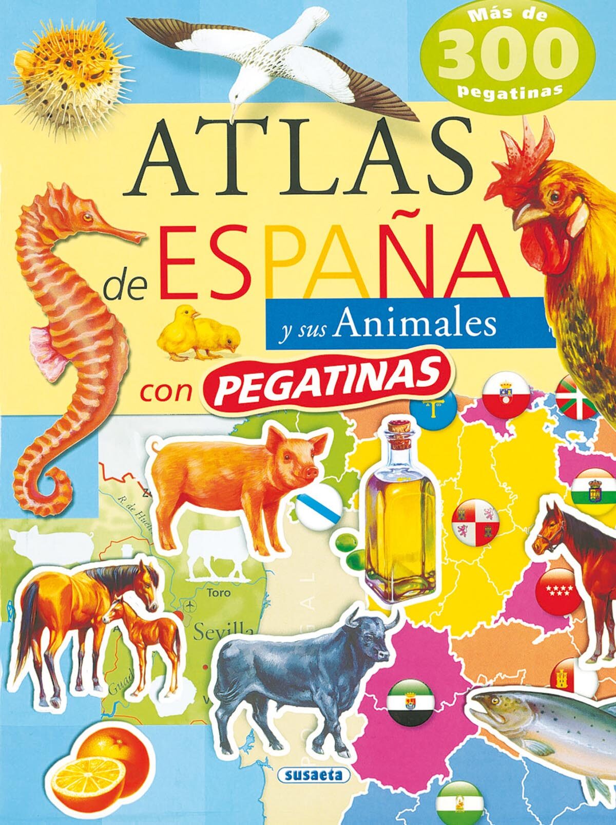 Atlas De España Y Sus Animales Con Pegatinas por Vv.aa.