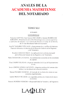 Anales De La Academia Matritense Del Notariado (t. Xli) por Vv.aa.