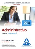 administrativo de la administracion general del estado (turno libre). temario (vol. 2)-9788414214749 administrativo de la administracion general del estado (turno libre). temario (vol. 2)-9788414214749