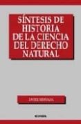 sintesis de historia de la ciencia del derecho natural-javier hervada-9788431323509 sintesis de historia de la ciencia del derecho natural-javier hervada-9788431323509