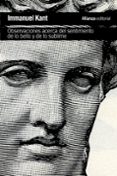 observaciones acerca del sentimiento de lo bello y de lo sublime-immanuel kant-9788491041009 observaciones acerca del sentimiento de lo bello y de lo sublime-immanuel kant-9788491041009