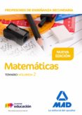 profesores de enseñanza secundaria matemáticas temario volumen 2-9788414211519 profesores de enseñanza secundaria matemáticas temario volumen 2-9788414211519
