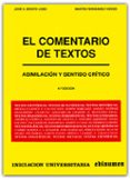 el comentario de textos: asimilacion y sentido critico (4ª ed.)-jose antonio benito lobo-9788485789719 el comentario de textos: asimilacion y sentido critico (4ª ed.)-jose antonio benito lobo-9788485789719